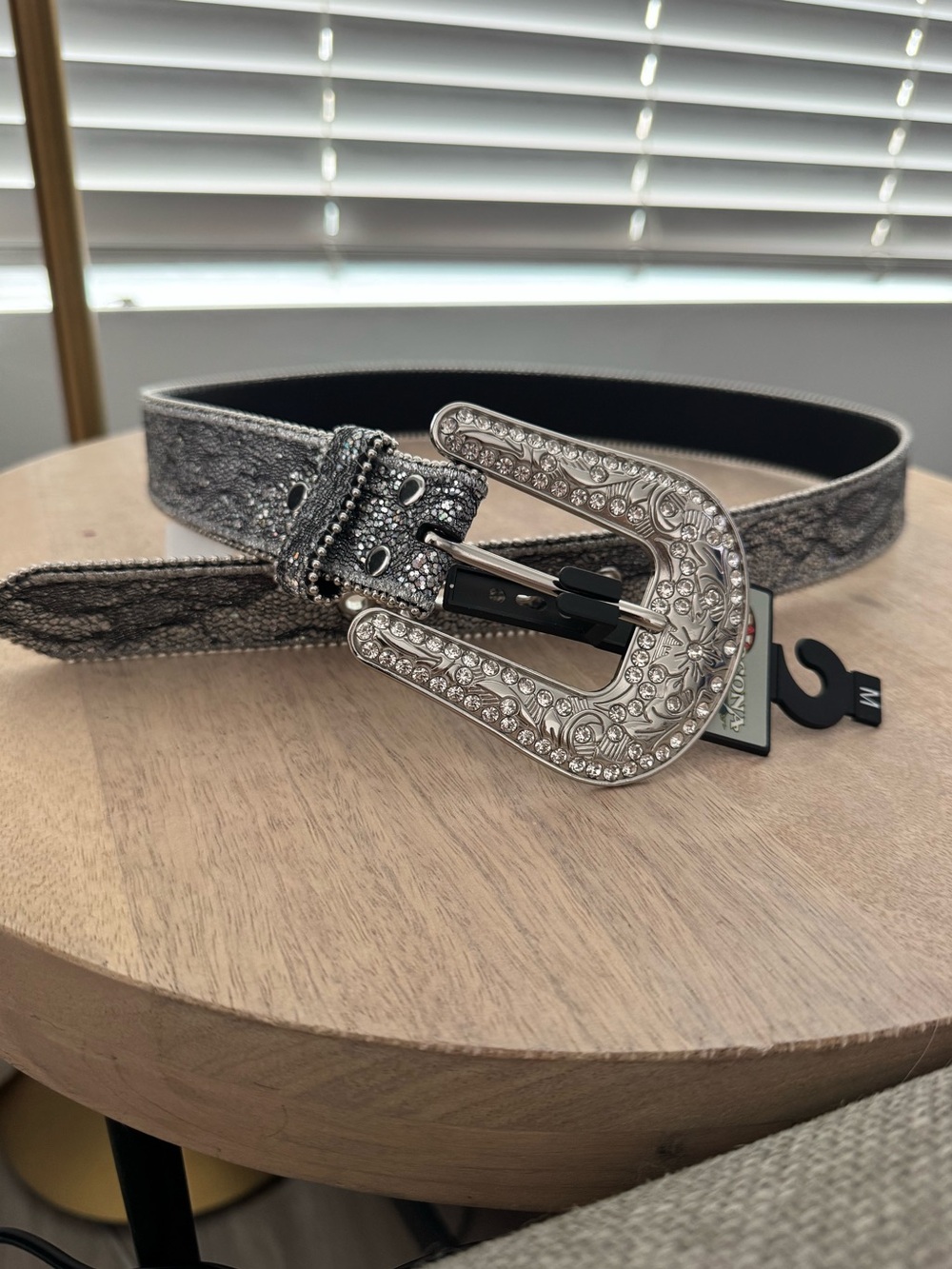 Nocona Western Belt Womens Glitter Lace Overlay Medium New